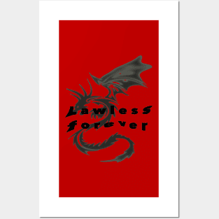 Lawless Forever black dragon tatoo Posters and Art